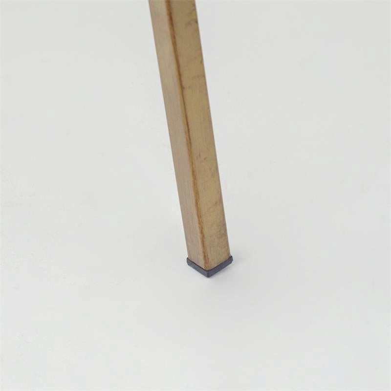 Close-up of a Vintage Industrial Diane lamp leg featuring a distressed metallic finish and a protective base cap.